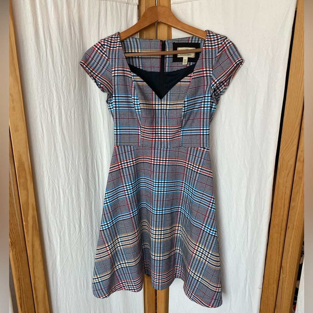 Anthropologie Moulinette Soeurs plaid dress